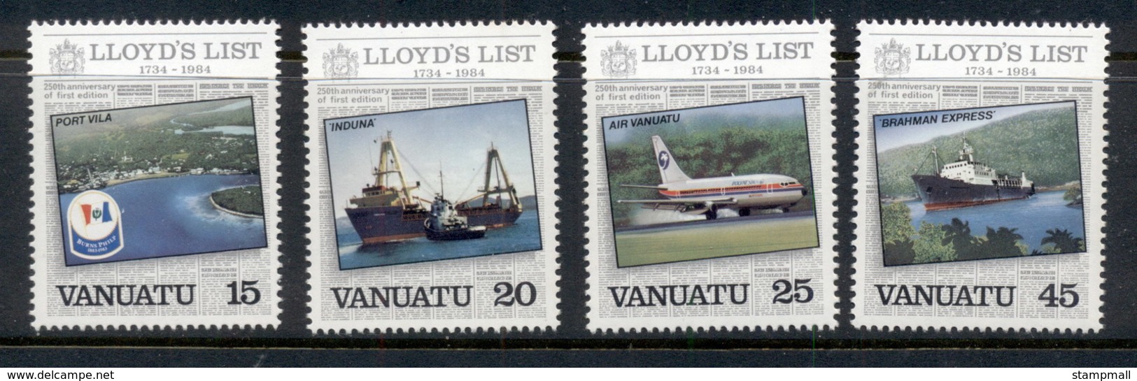 Vanuatu 1984 Lloyd's List Ships MUH - Vanuatu (1980-...)