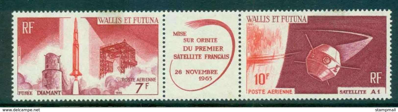 Wallis & Futuna 1965 A-1 Satellite Pr + Label MLH Lot49486 - Unused Stamps