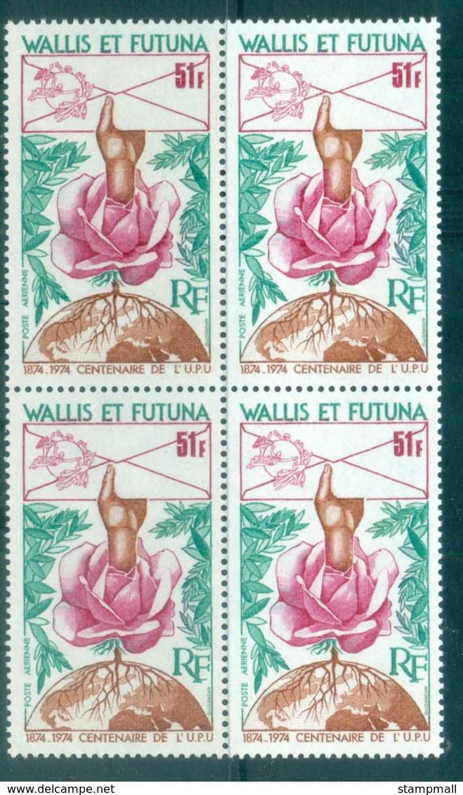 Wallis & Futuna 1974 Centenary Of UPU Blk 4 MUH Lot76385 - Unused Stamps