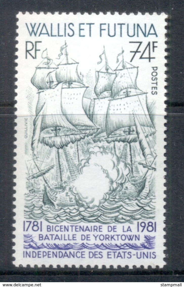 Wallis & Futuna 1981 Battle Of Yorktown, Ships 74f MUH - Nuovi