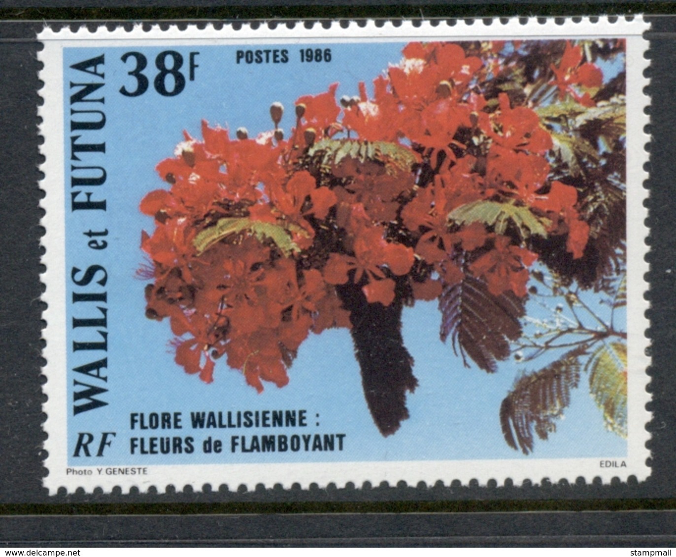 Wallis & Futuna 1986 Flowers MUH - Unused Stamps