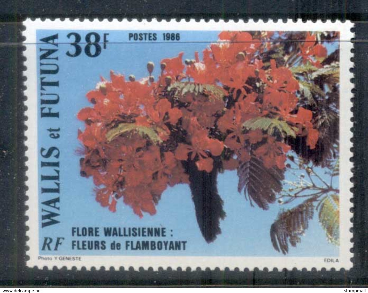 Wallis & Futuna 1986 Flowers MUH - Unused Stamps
