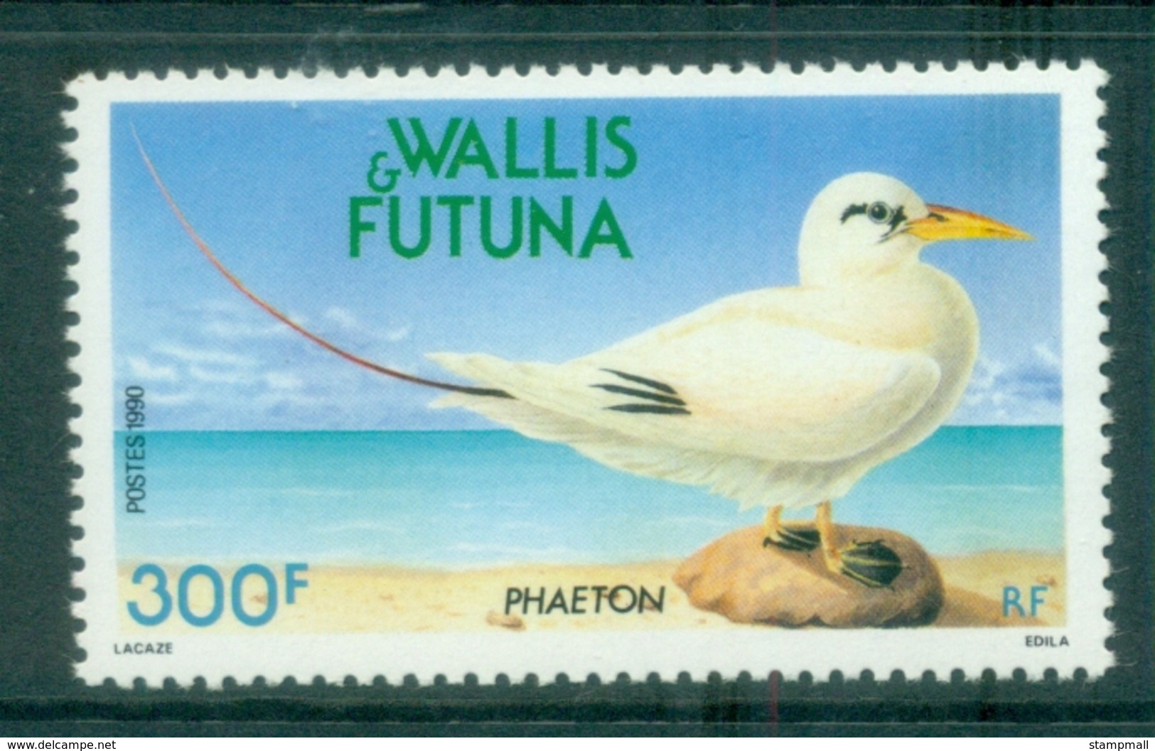 Wallis & Futuna 1990 Birds, Phaeton 300fr MUH - Unused Stamps