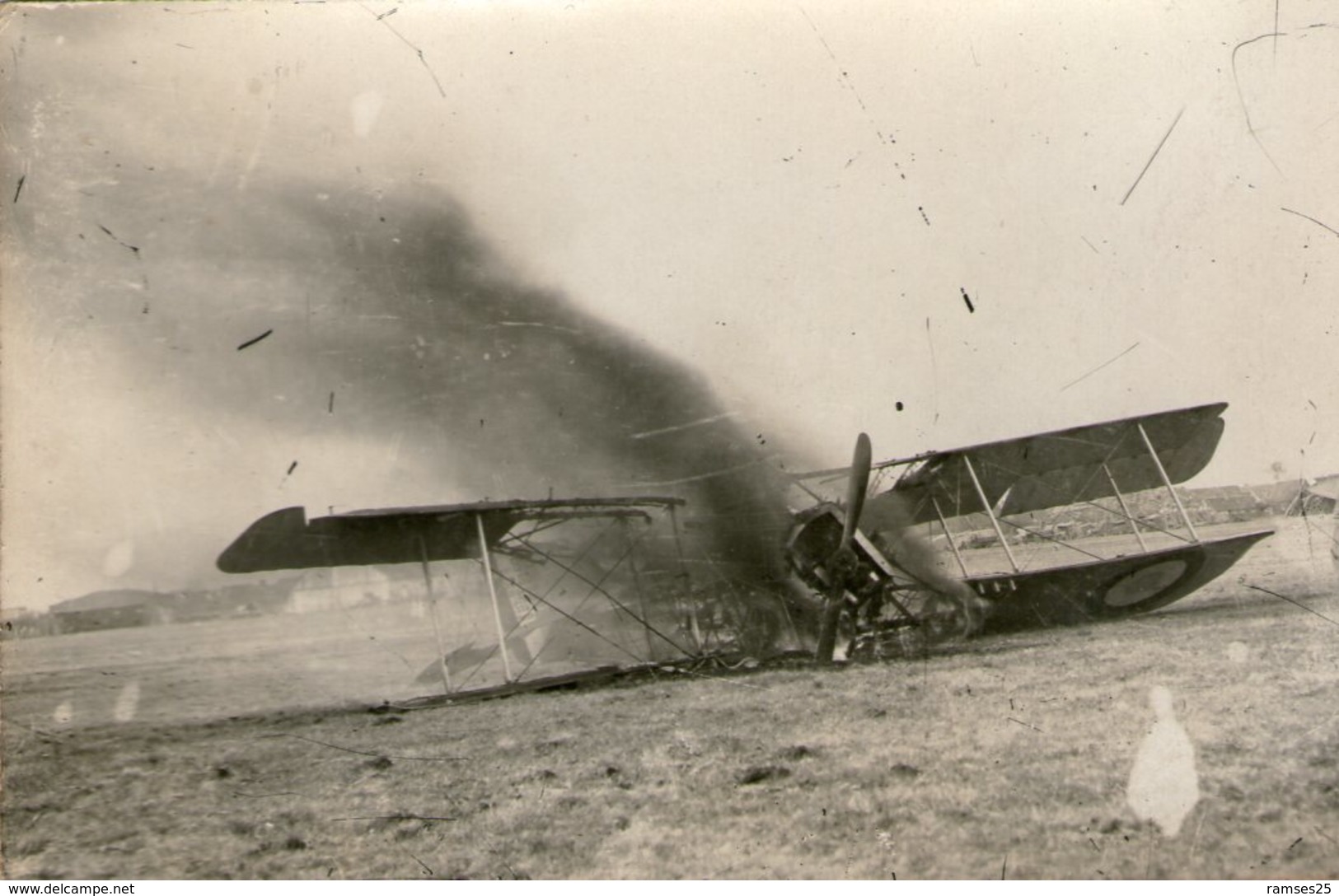 (76)  CPA  Photo Accident D'avion  (Bon Etat) - Ongevalen