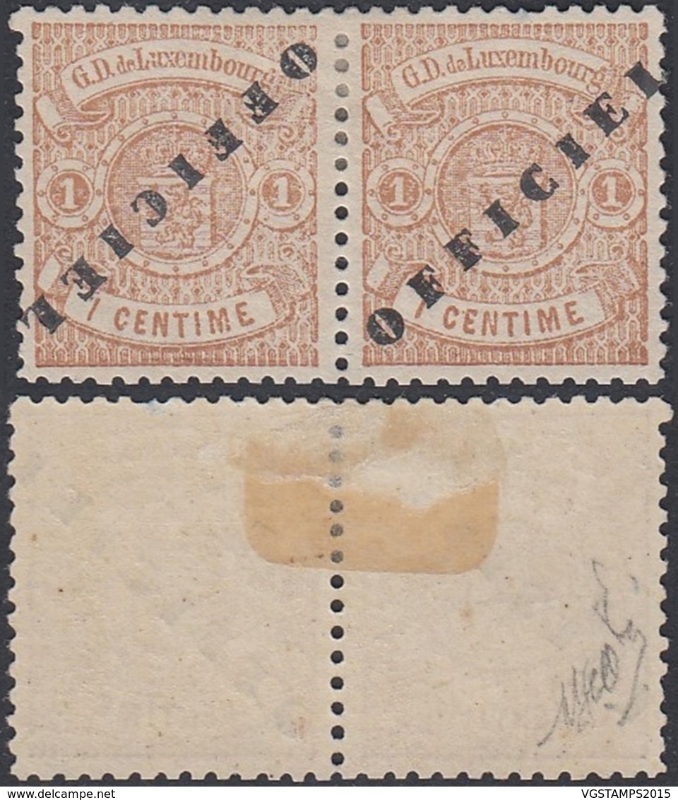 Luxembourg 1875 - A Pair De Timbres Neuf Avec Trace Charnière Mi Nr.: 10 II Prifix Nr. 24. Ref. (EB) DC-MV-409 - Andere & Zonder Classificatie