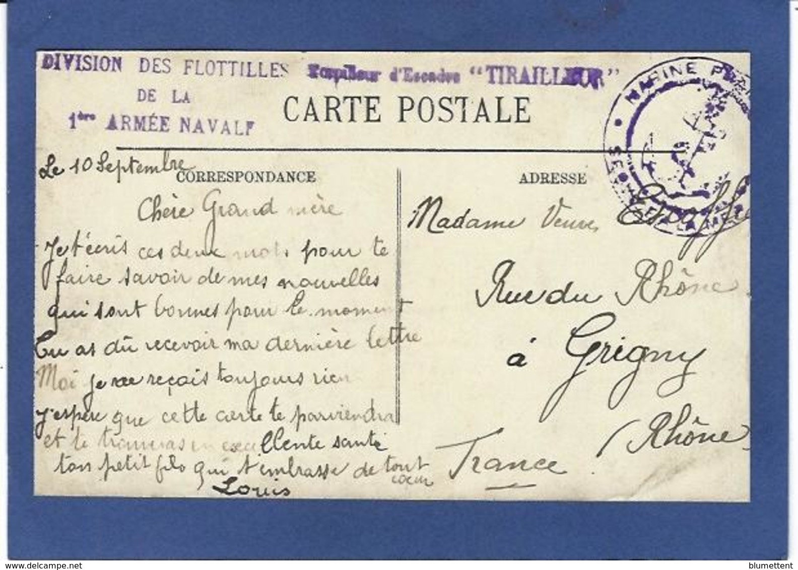 CPA Corse 20 Bonifacio Circulé Cachet Militaria Voir Scan - Other & Unclassified