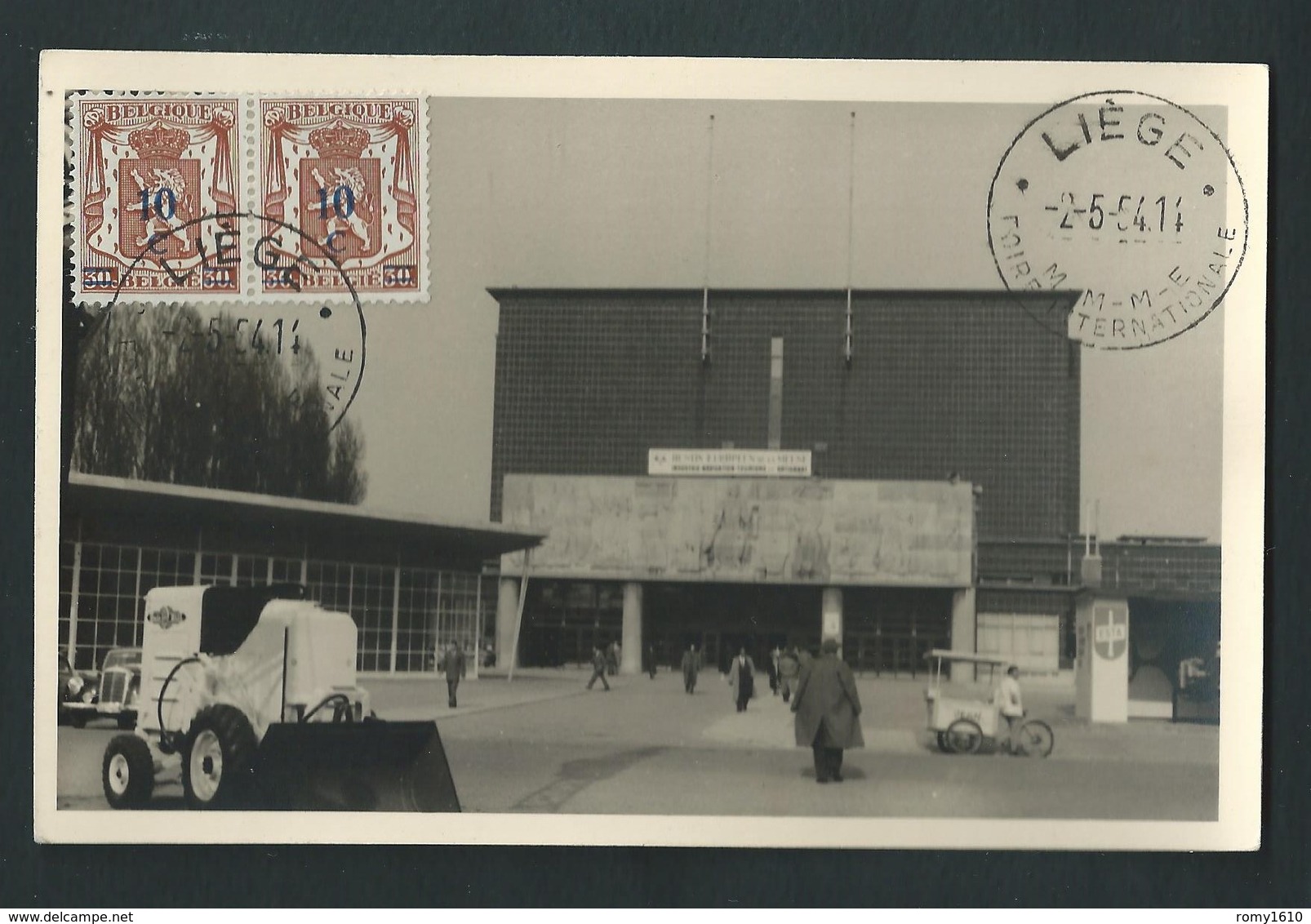 Liège.Coronmeuse. Photo Carte Palais Des Fêtes En1954 Lors D'une Foire. Le Même Endroit En 1939 Expo De L'eau. 2 Cartes. - Liege