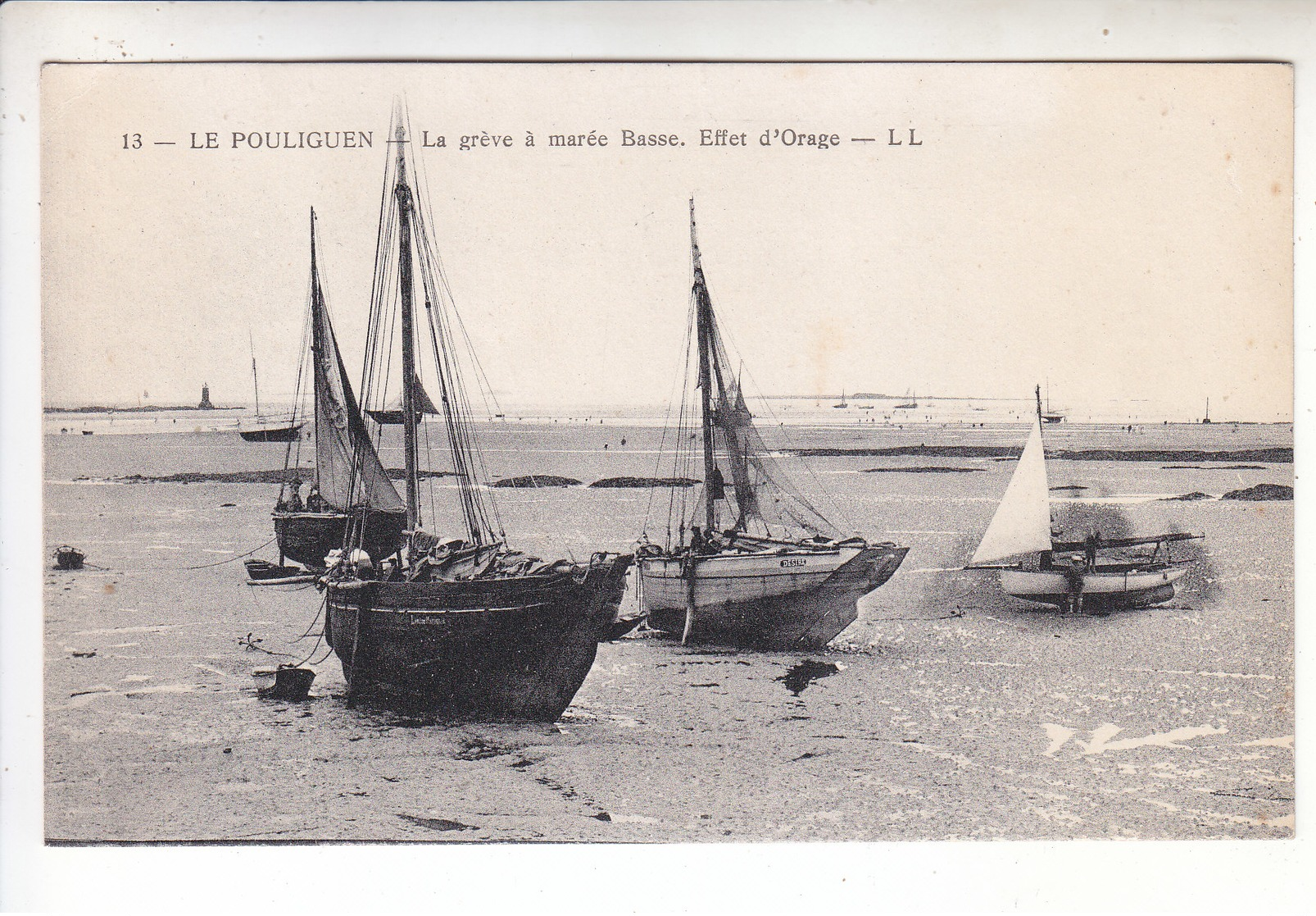 Sp- 44 - LE POULIGUEN - La Greve A Maree Basse - Effet D'orage - - Le Pouliguen