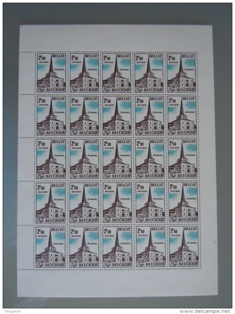 België Belgique 1972 Toerisme Tourisme Maaseik Vel Feuillet De 25 Cob 1637 MNH ** - Non Classés