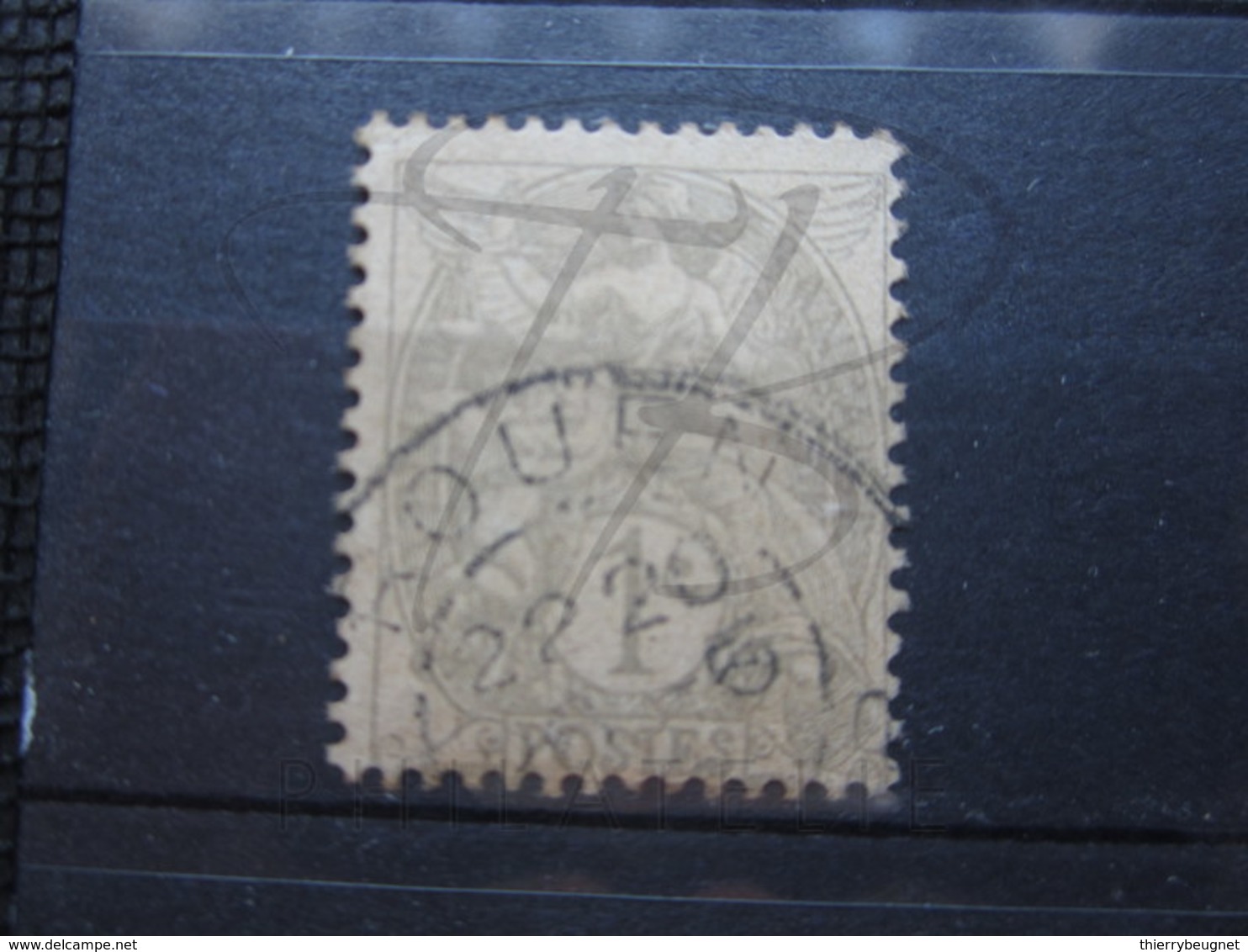 VEND BEAU TIMBRE DE FRANCE N° 107 , CACHET " ROUEN " !!! - 1900-29 Blanc