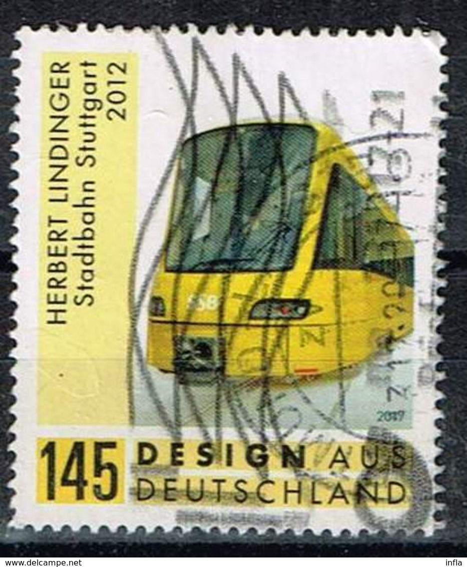 Bund 2017, Michel# 3349 O  Herbert Lindinger - Stadtbahn Stuttgart - Oblitérés