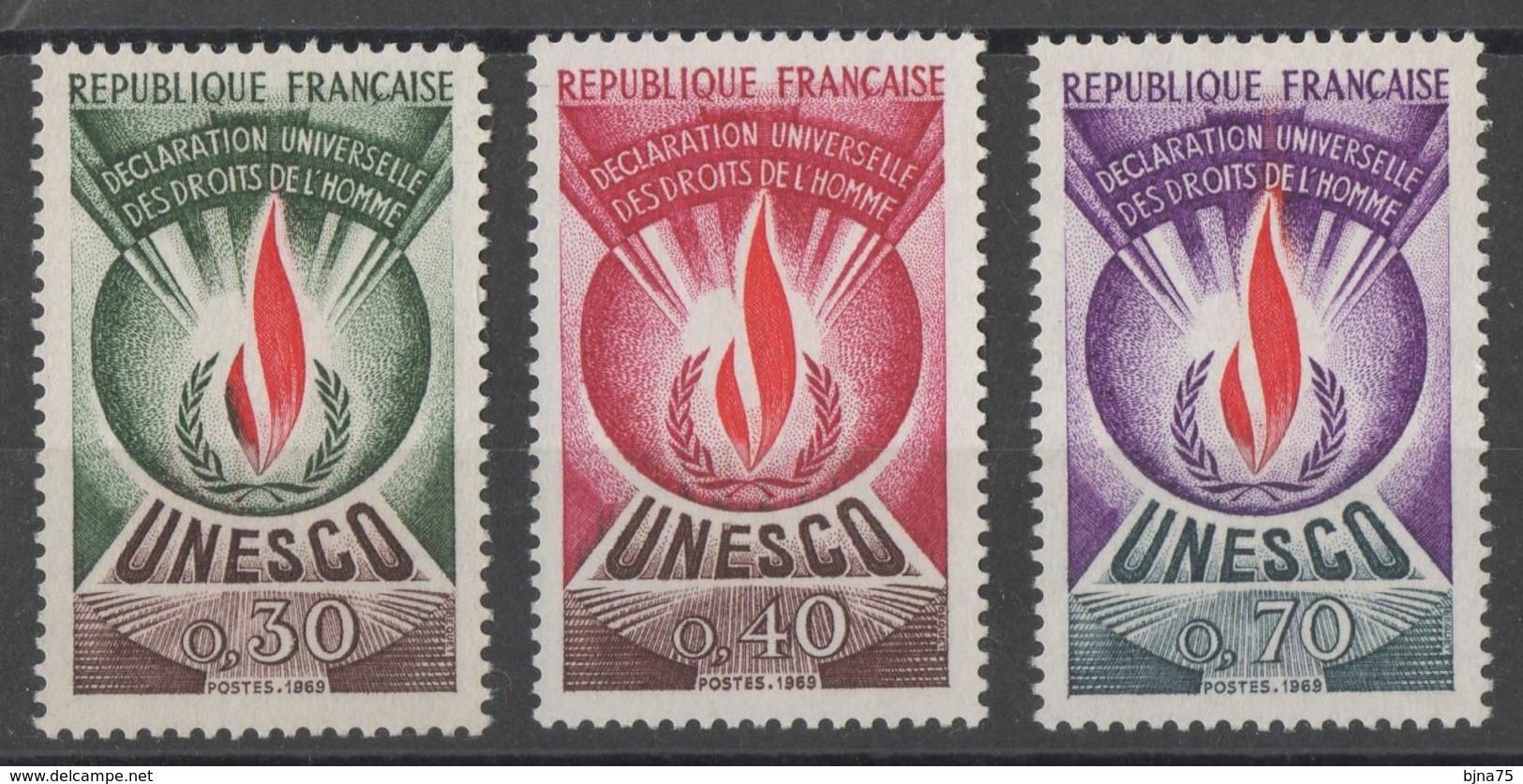 FRANCE 1969 - 1971 Service UNESCO   N° YT 39** 40** 42**    -    Cote 4,8 €  /  Timbres Neufs Gomme D'origine / MNH - Neufs