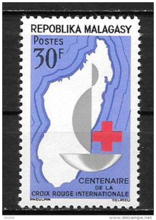 1963 - N° 384**MNH - 100 Ans Croix Rouge - Madagascar (1960-...)