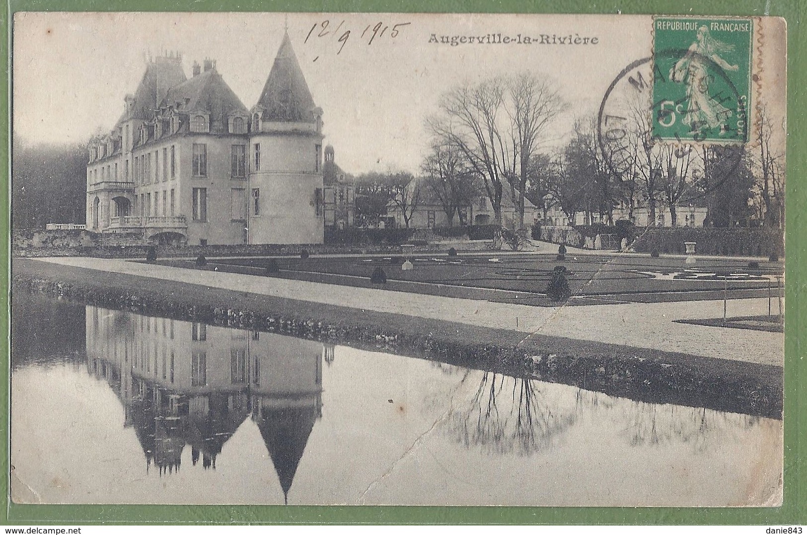 CPA Vue Rare Mais Abimée- LOIRET - AUGERVILLE LA RIVIERE - LE CHATEAU - - Autres & Non Classés