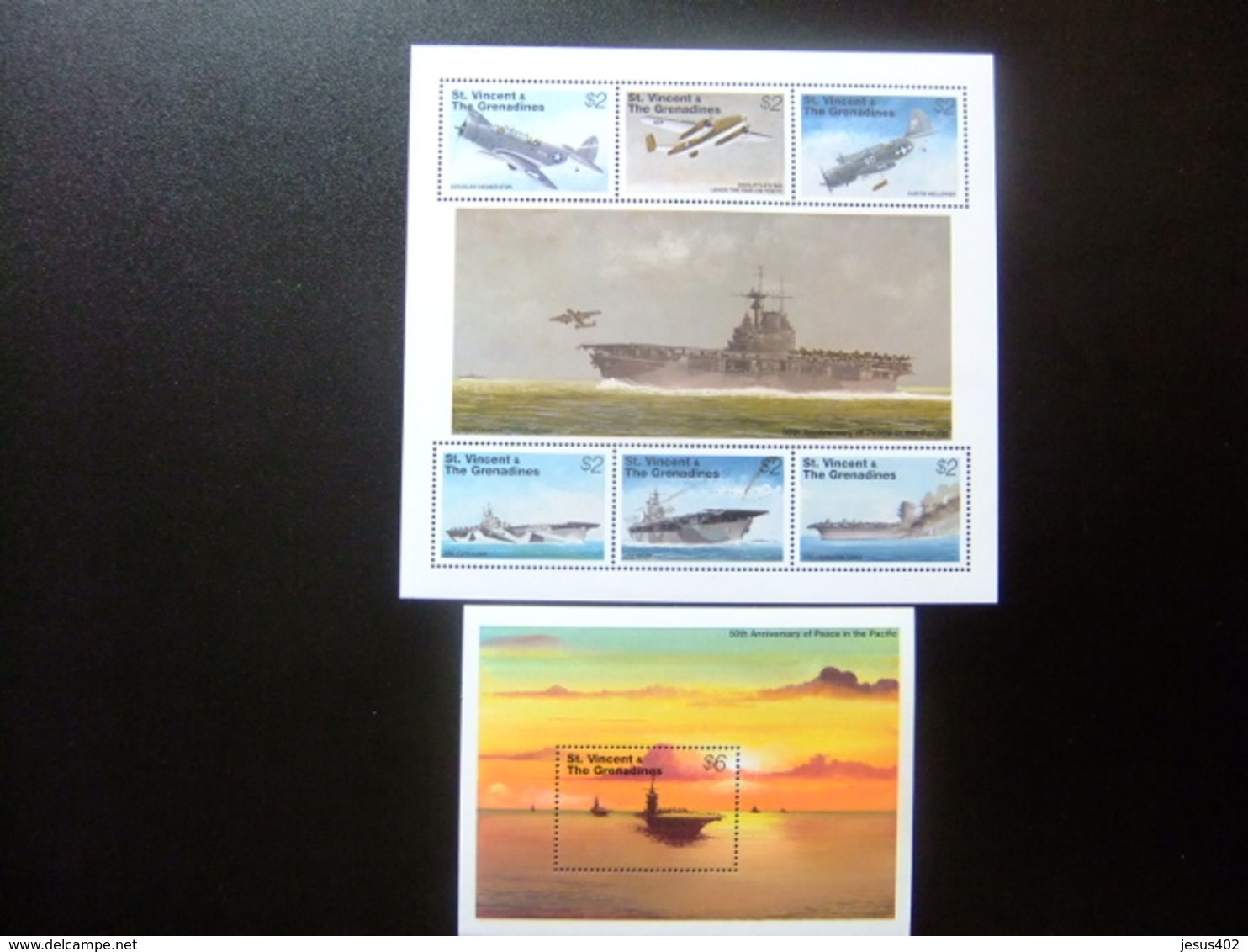 ST. VINCENT The GRENADINES 1995 ANIVERSARIO FIN 2 GUERRA MUNDIAL Yvert 2466 /2471+ BF 300 ** MNH - St.Vincent & Grenadines