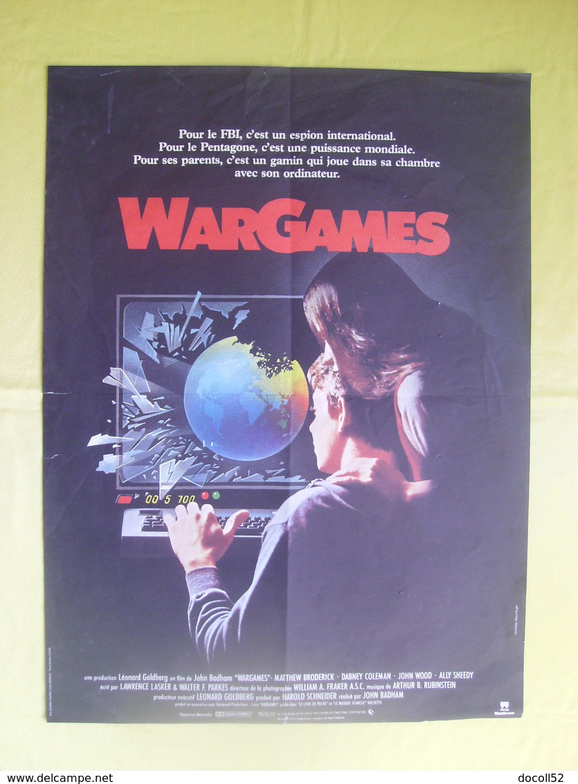 MATTHEW BRODERICK Affiche Originale 52 X 39 Wargames 1983 - Film De John Badham - Affiches & Posters