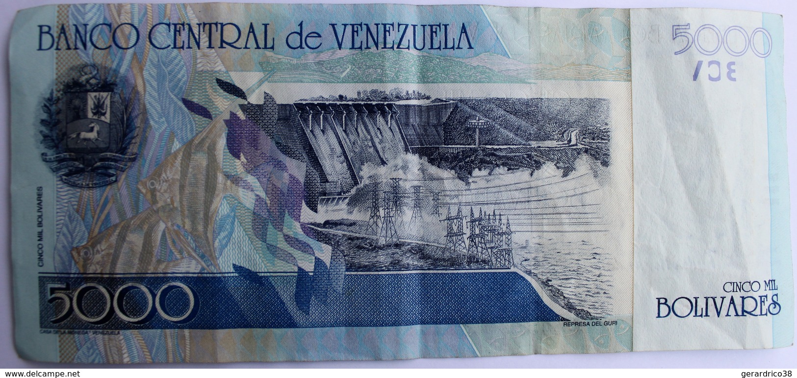 VENEZUELA - 5000 BOLIVARES 2000.bon état - Venezuela