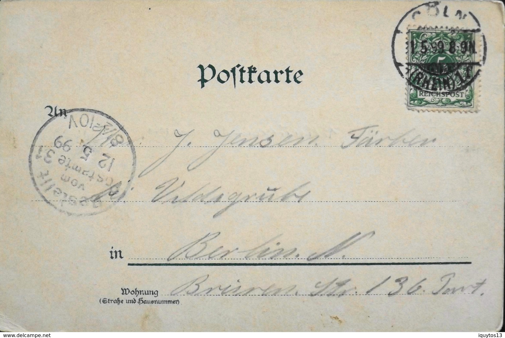 CPA. - Cologne Est Une Ville âgée De 2000 Ans. Elle Enjambe Le Rhin Et Se Trouve En Allemagne De L'Ouest - Daté 1899 - Koenigswinter