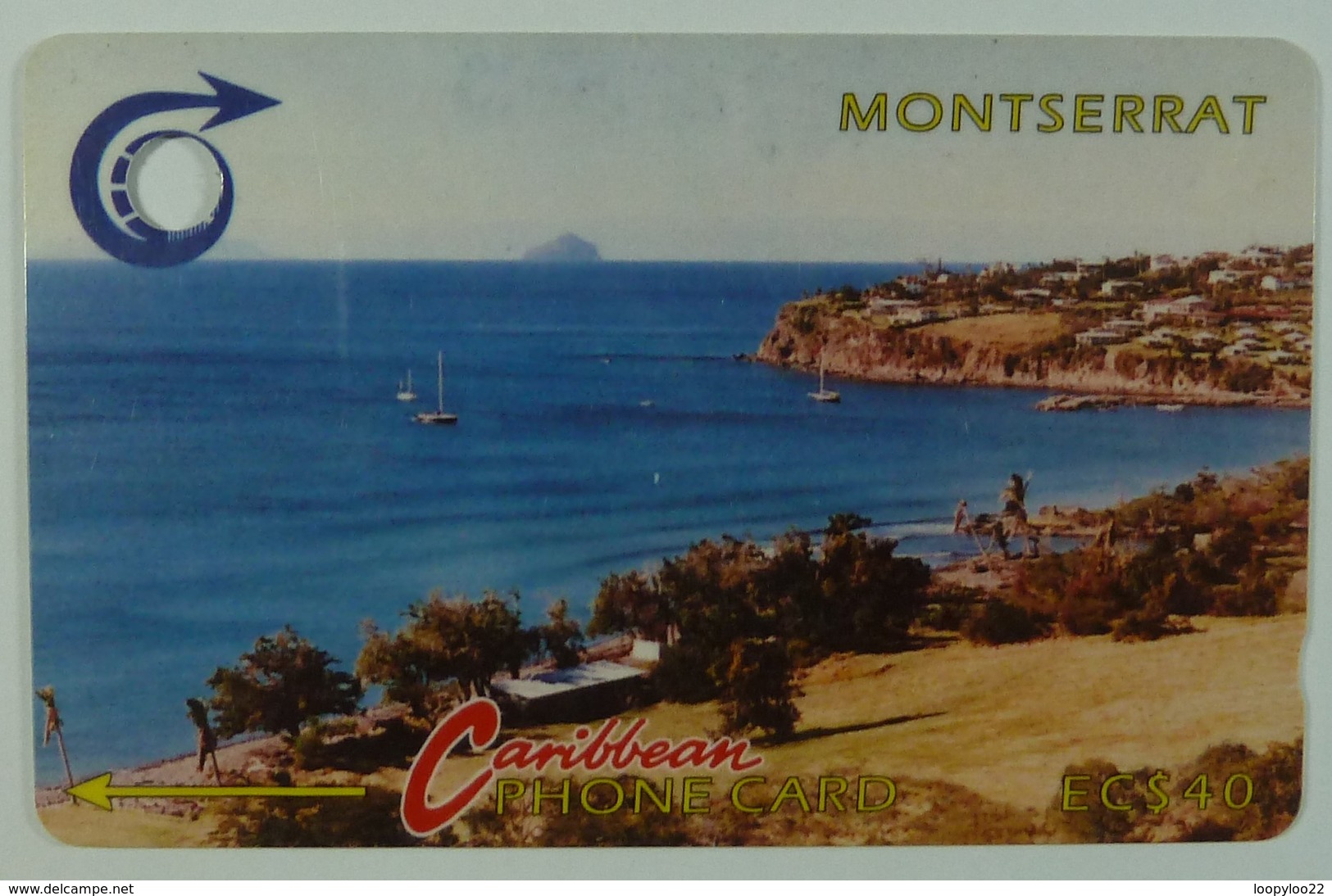 MONTSERRAT - 3CMTC - $40 - MON-3C - Bay With Redonda - 1991 - Used - Montserrat