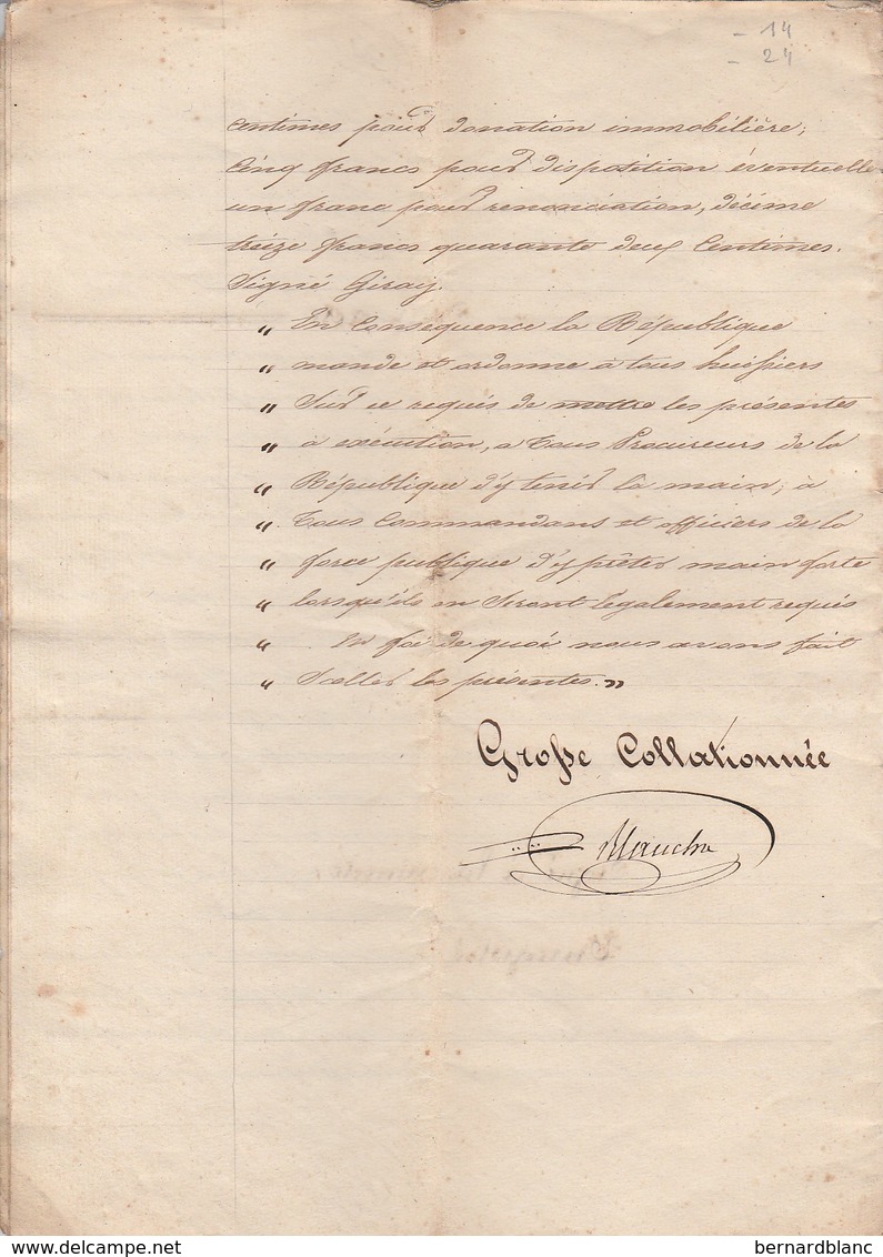 VP 8 FEUILLES - 1848 - GROSSE COLLATIONNÉE - LAGNIEU - LEYMENT - Manuscrits