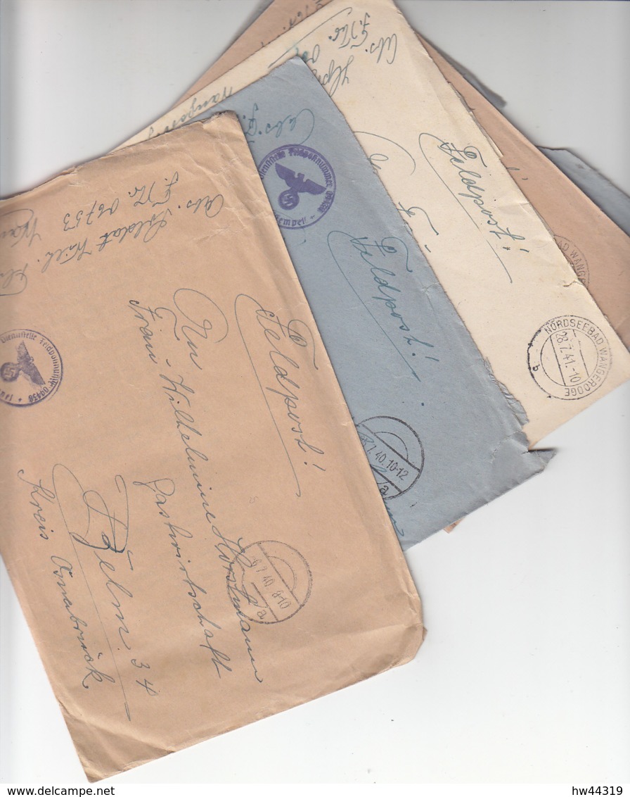 6 X Feldpost Der FP-Nr. 06753 - Mar.Flak-Abt. 232 Auf Wangerooge Aus 1940/41 überwiegend Mit Inhalt - Briefe U. Dokumente