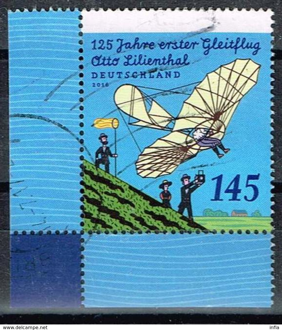 Bund 2016, Michel# 3254 O 125. Jahrestag Des 1. Fluges - Otto Lilienthal - Gebraucht