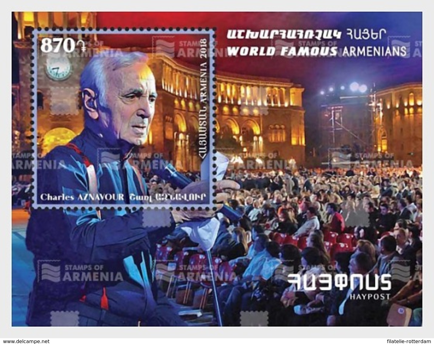 Armenië / Armenia - Postfris / MNH - Sheet Charles Aznavour 2018 - Armenië