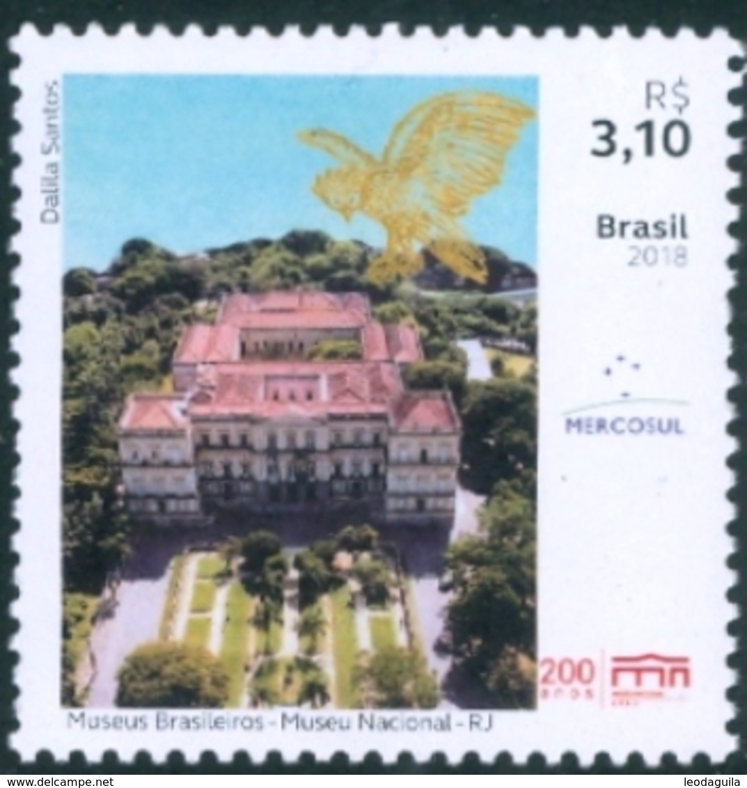 BRAZIL 2018  - 200 YEARS OF THE NATIONAL MUSEUM OF RIO DE JANEIRO -  MINT - Nuevos