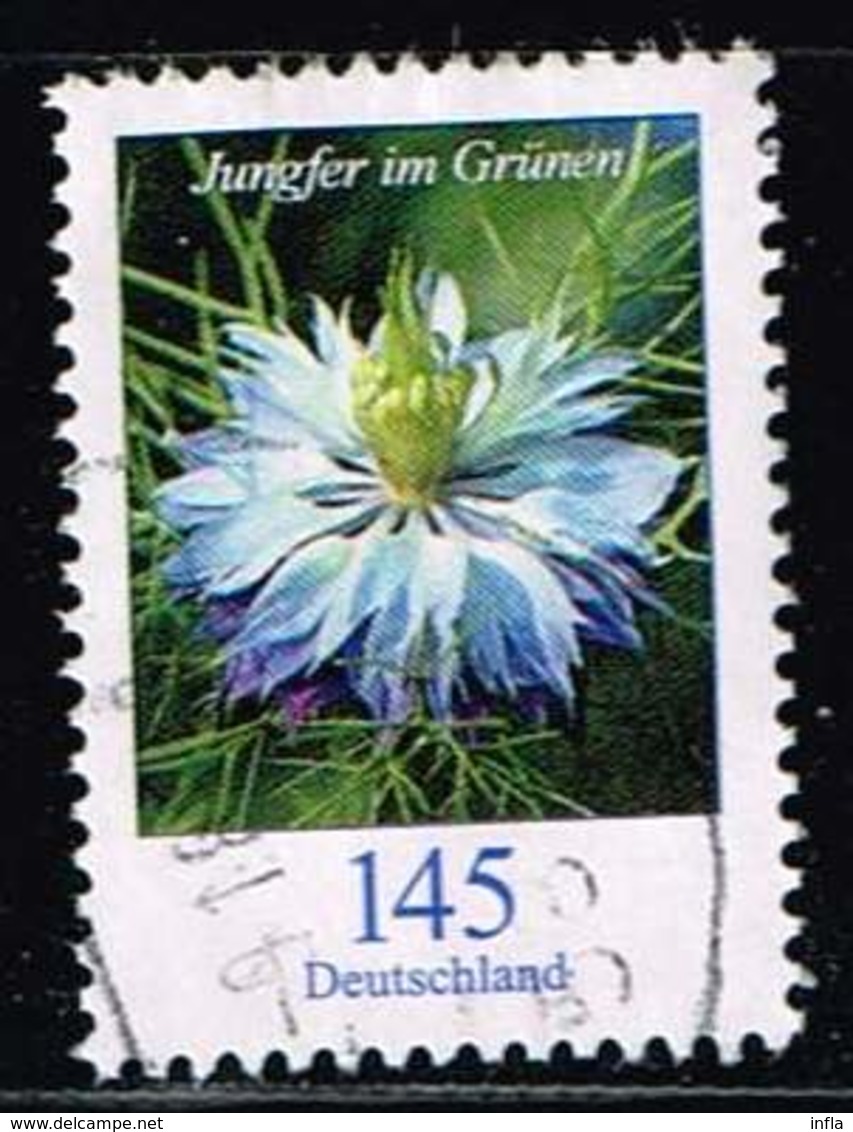 Bund 2018, Michel# 3351 R O Blumen Mit Nr. 155 - Rollenmarken