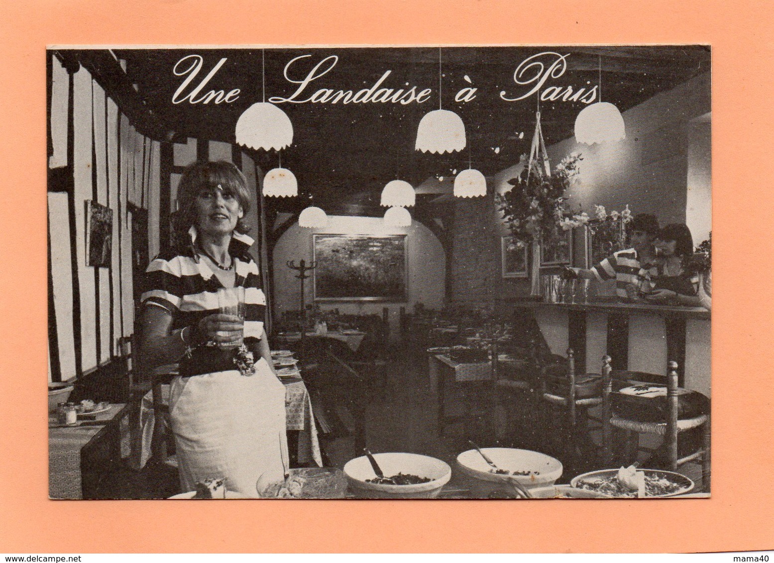 CARTE ANIMEE DU RESTAURANT UNE LANDAISE A PARIS 48 RUE DE VERNEUIL PARIS - Cartes De Visite