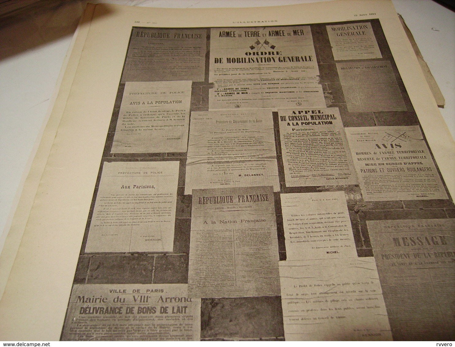 AFFICHE PHOTO LES AFFICHES MOBILISATION 1914 - 1914-18