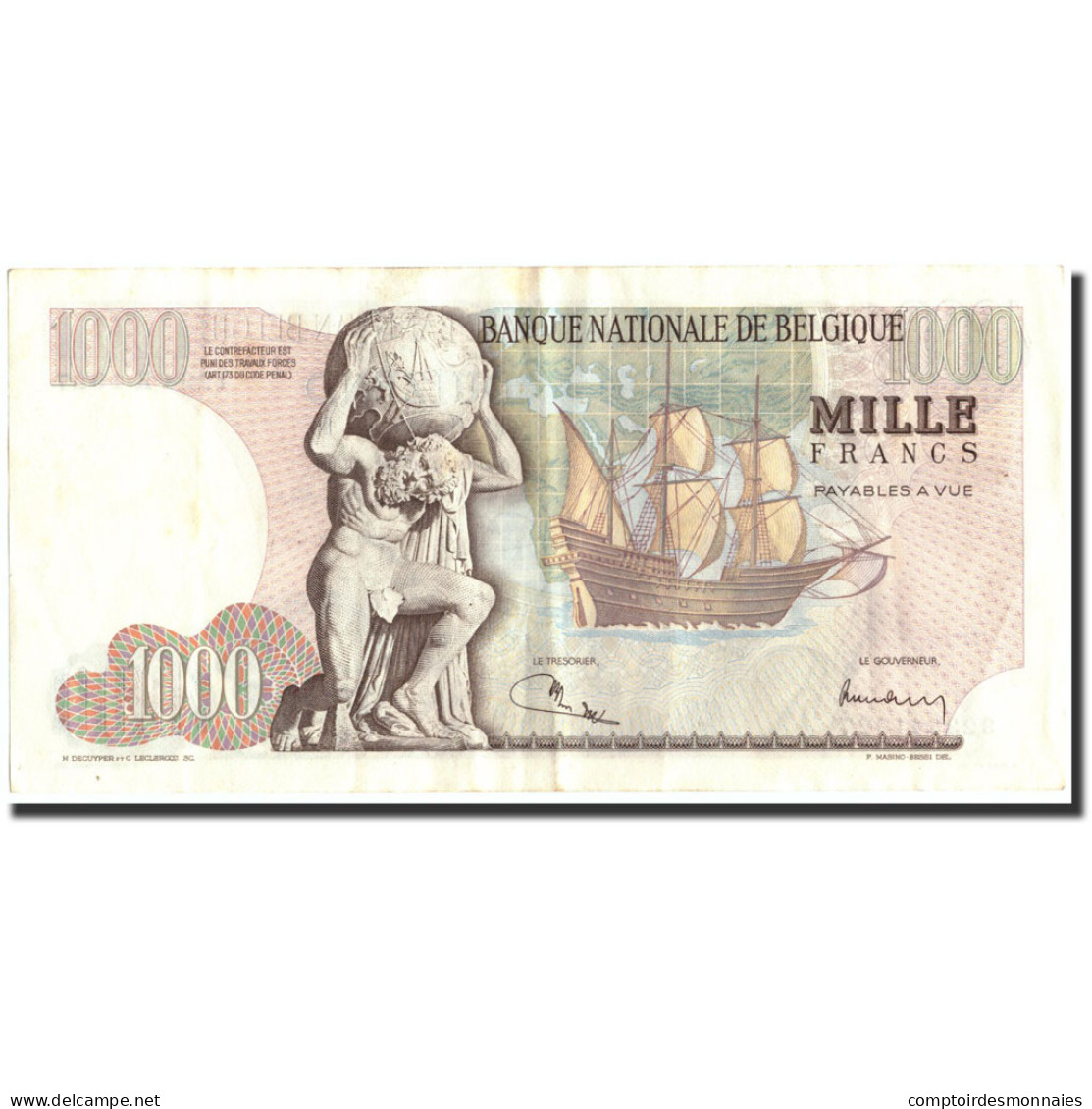 Billet, Belgique, 1000 Francs, 1973, 1973-04-12, KM:136b, TB+ - 1000 Francos