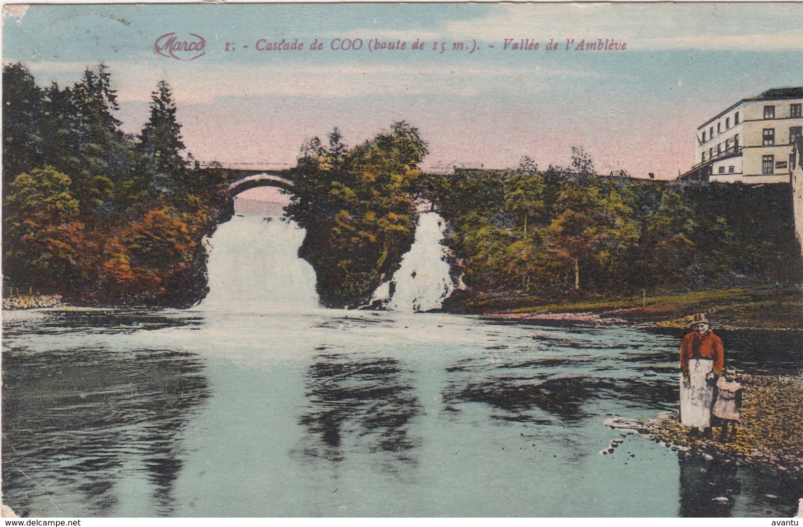 COO / CASCADE DE COO / VIEILLE ARDENNOISE AVEC ENFANT - Stavelot