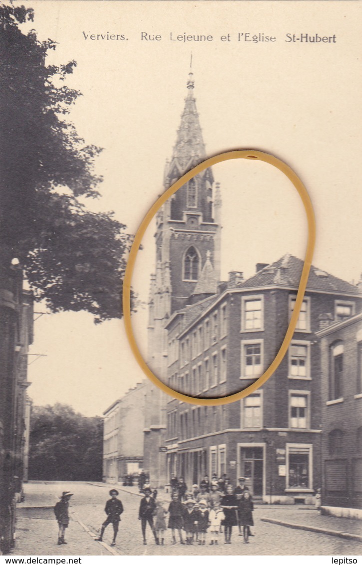 VERVIERS "Vue De L'église St HUBERT;" Maintenant Démolie  Pas Circulée 1906   Voir Scans  RARE ! - Verviers