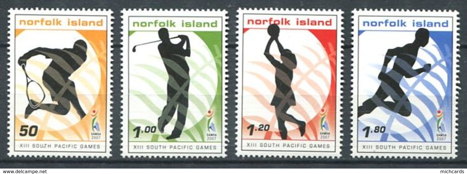 238 NORFOLK 2007 - Yvert 929/32 - Sport Tennis Golf Netball Course - Neuf **(MNH) Sans Trace De Charniere - Ile Norfolk