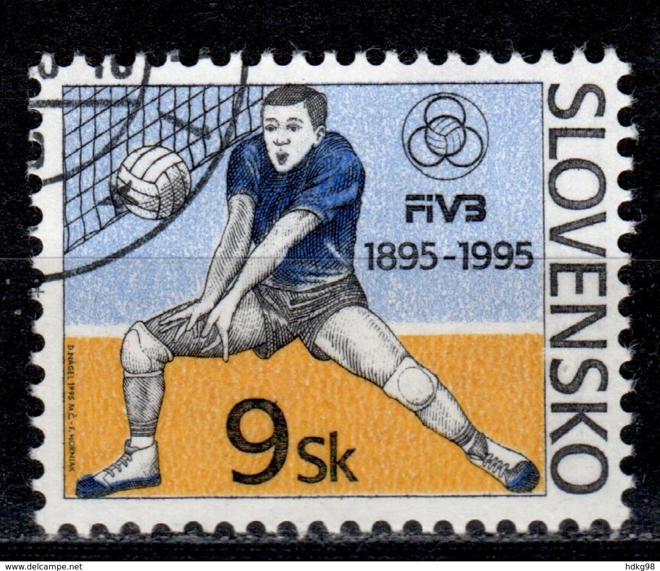 SK+ Slowakei 1995 Mi 232-34 235 Heimat, Volleyball - Usados