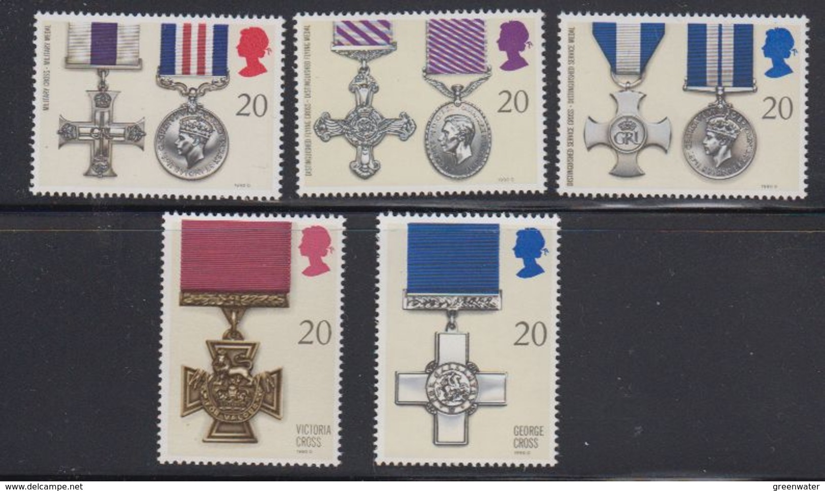 Great Britain 1990 Medals 5v ** Mnh (40944B) - Ongebruikt