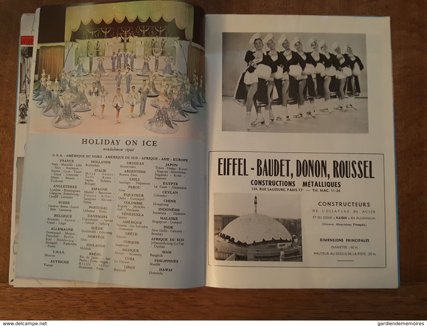 1960 Programme Holiday on Ice - Patinage artistique - Cirque - Pub Champagne de Cazanove, Pernod, Bières, Banania