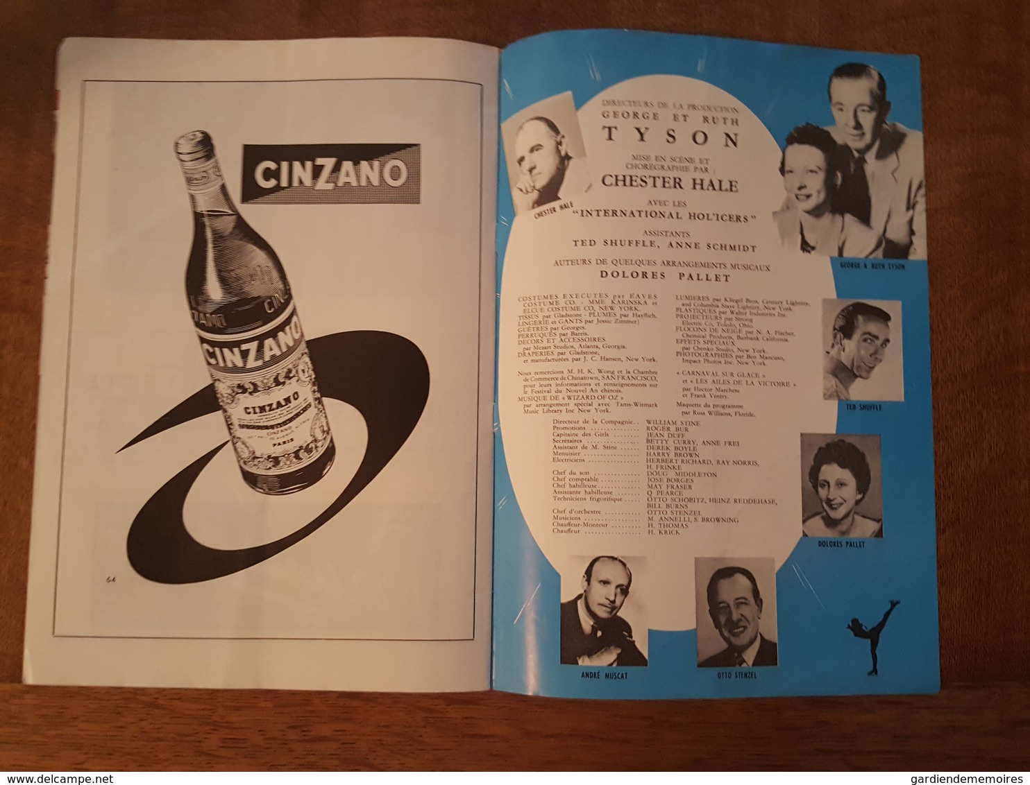 1960 Programme Holiday on Ice - Patinage artistique - Cirque - Pub Champagne de Cazanove, Pernod, Bières, Banania