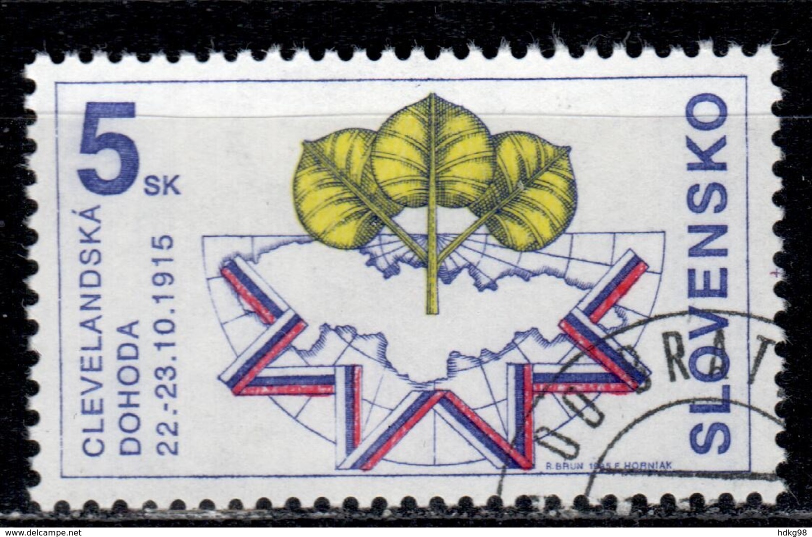SK+ Slowakei 1995 Mi 240-41 Abkommen Von Cleveland, UNO - Usados