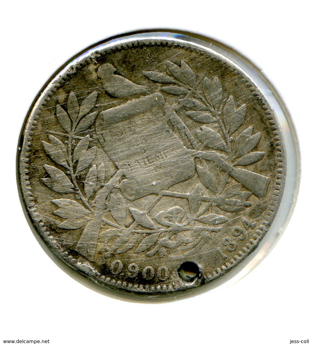 KM168-1 Ou KM168-2 4 Reales 1894 - Guatemala