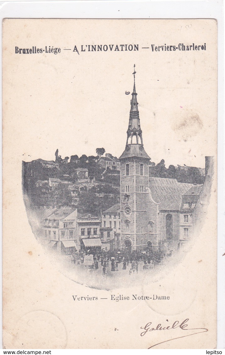 VERVIERS " Vues De L'église Notre-Dame Des Récollets "  Circulée 1904   Voir Scans  RARE ! - Verviers