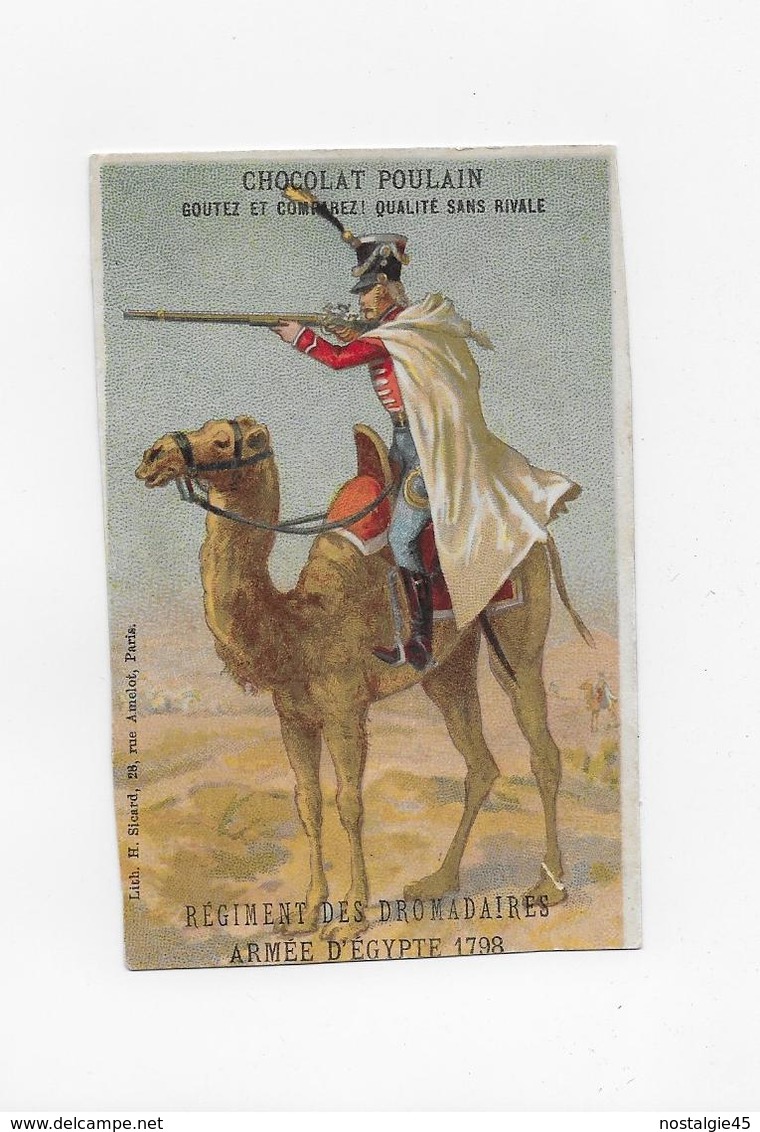 Chromo Litho Sicard Régiment Des Dromadaires, Campagne D'Egypte - Poulain