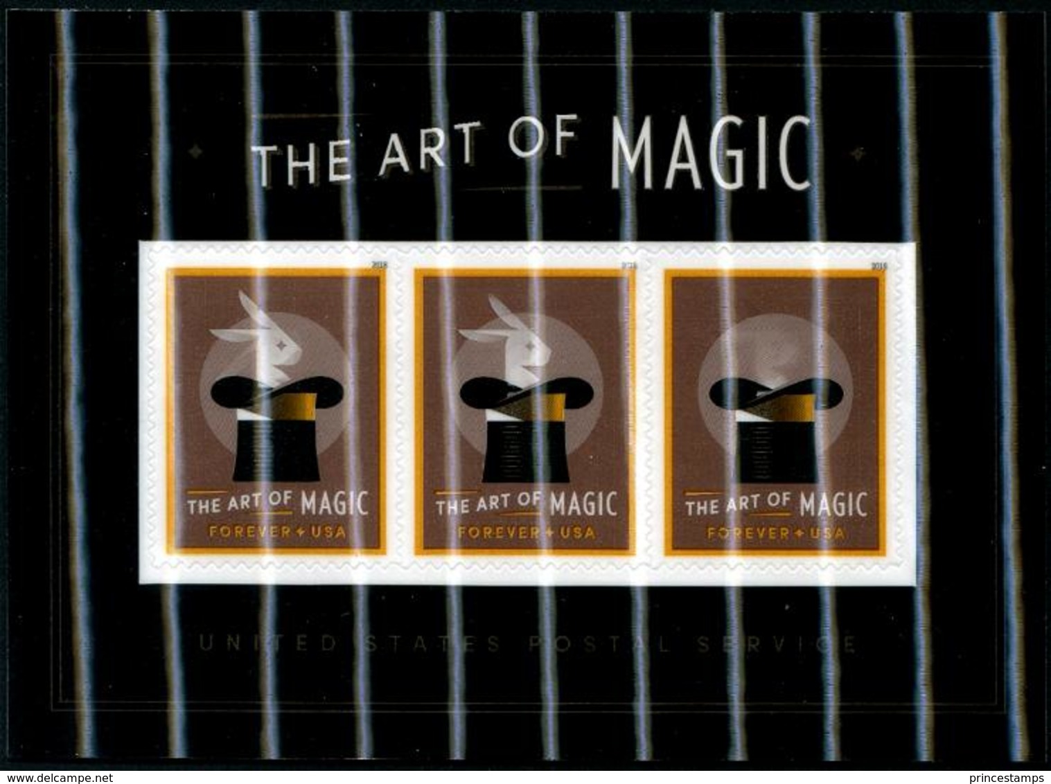 USA (2018) - Block -  /  The Art Of Magic - Rabbit - Lapin - UNUSUAL 3D - Other & Unclassified