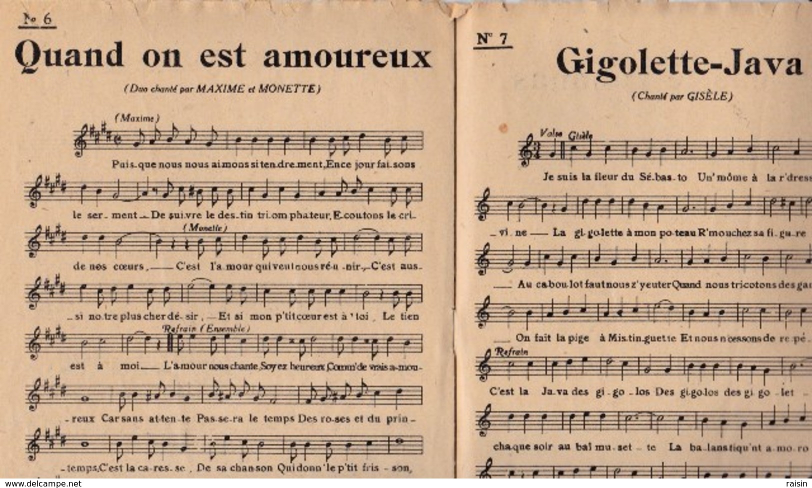 Recueil Des Principaux Couplets De POUIC Mas-Andrès Musique Roger Zirer 8 Partitions C'est Beau L'amour,Gigolette Java.. - Autres & Non Classés