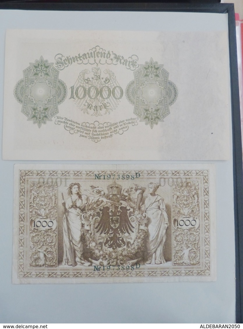 GERMANIE  LOT 2 BILLETS   P 72 1922 N  P 44  1960 C - 10000 Mark