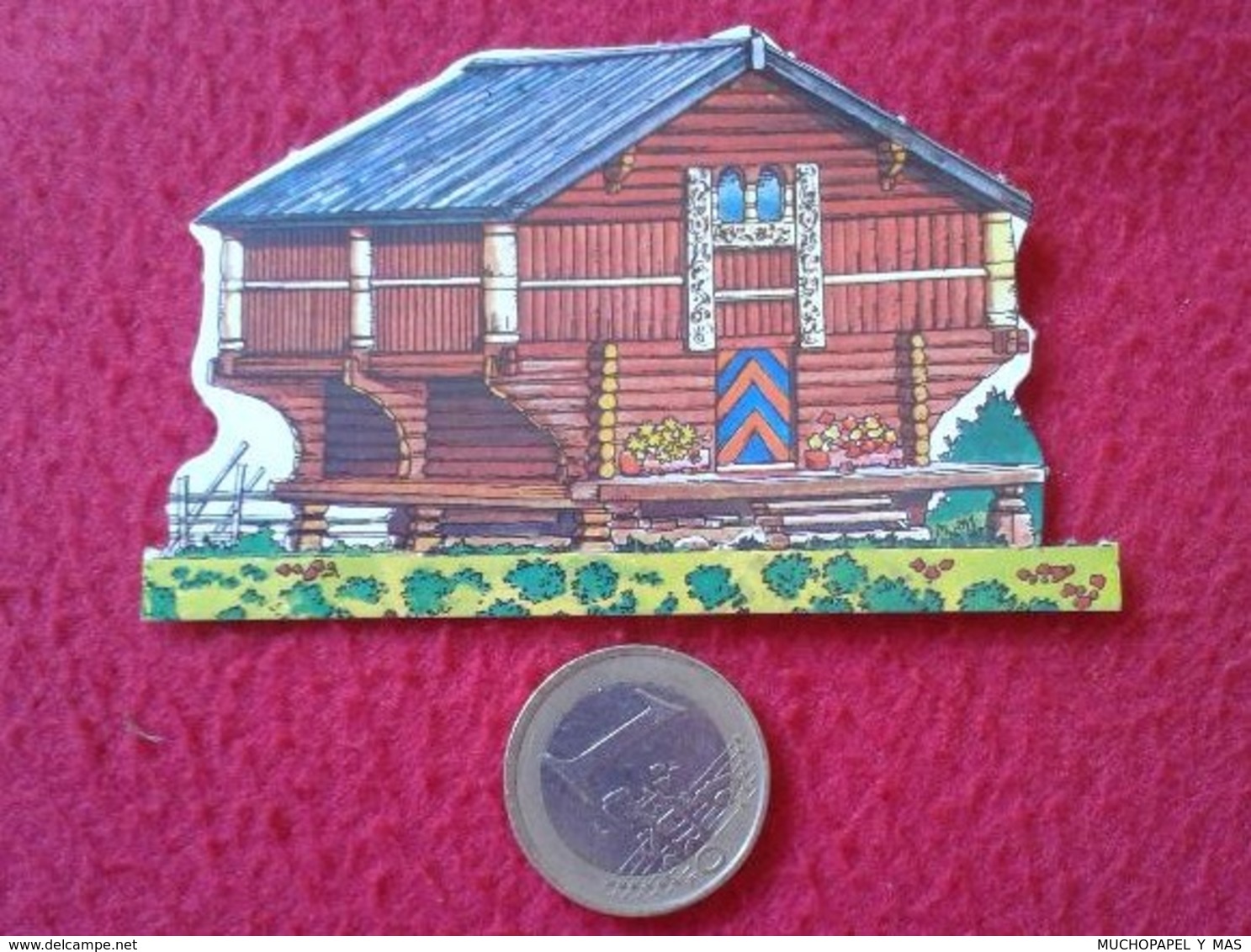 SPAIN. ANTIGUO CROMO DE CARTÓN TROQUELADO MIS CASITAS EDICIONES ESTE 1981 Nº 39 CASA CAMPO FINLANDIA FINLAND SUOMI HOUSE - Autres & Non Classés