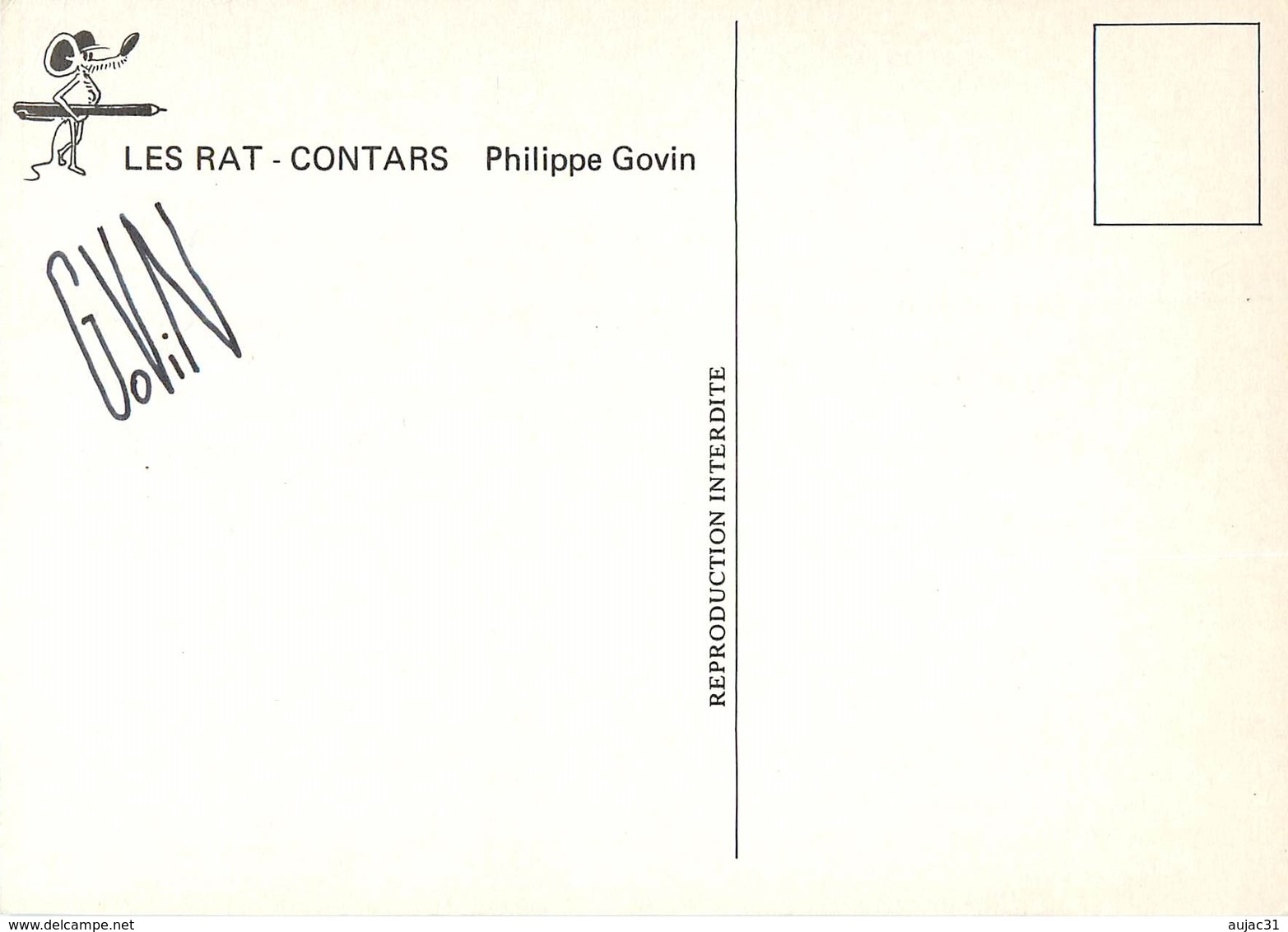 Illustrateurs - Illustrateur Govin - Les Rats - Ta-Rat-Tata - Autographe - Signature - état - Autres & Non Classés