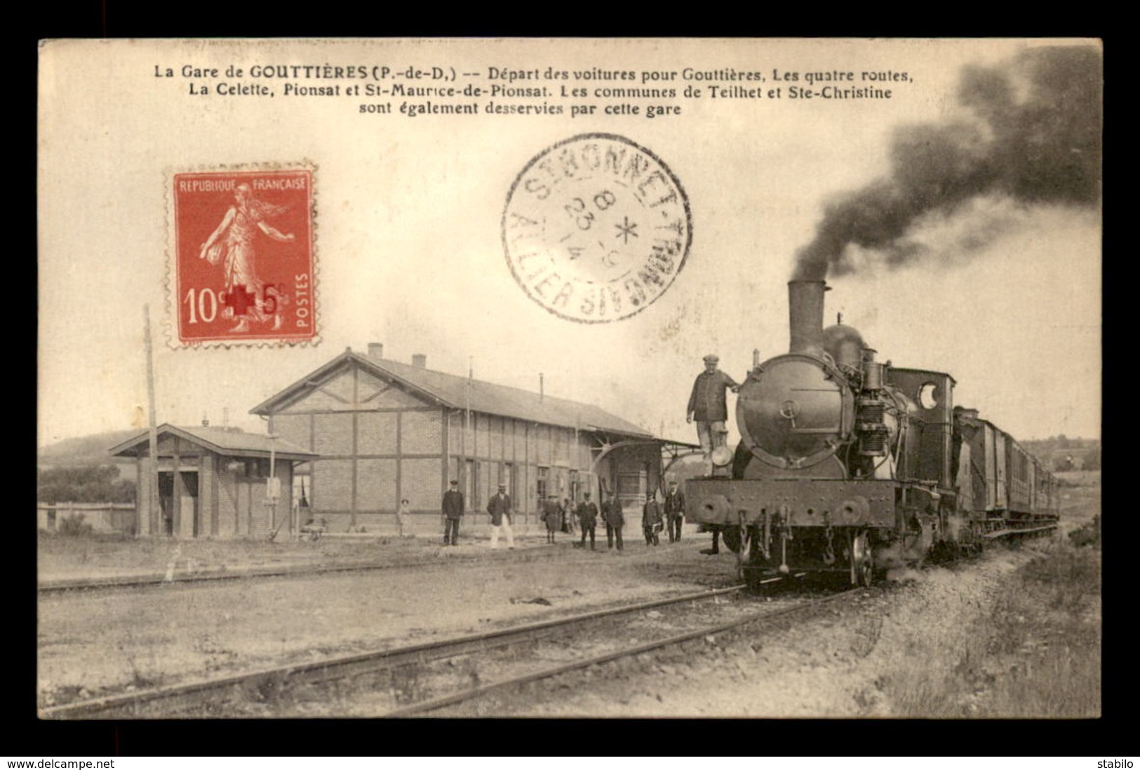 63 - GOUTTIERES - TRAIN EN GARE DE CHEMIN DE FER - Autres & Non Classés