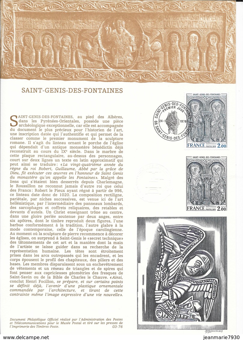 DOCUMENT OFFICIEL 3/76 SAINT GENIS DES FONTAINES - COTE 2009 = 9.00 € - Documents De La Poste